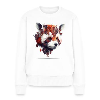 Roter Panda Geschenk Pandabär Kunst Tier Zoo Motiv - Frauen Premium Bio Pullover - Weiß - Vorne - Julia (174cm)