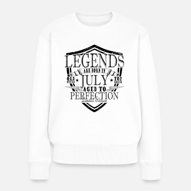 Legenden Juli - Frauen Premium Bio Pullover - Weiß