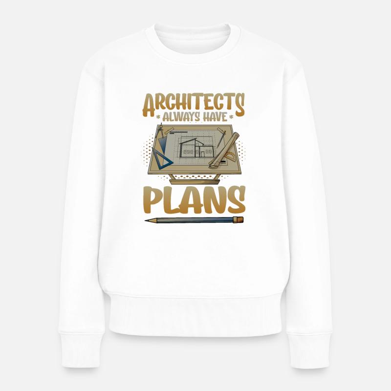 Les architectes ont toujours des plans, de l’architecture - Pull Premium bio Femme - blanc