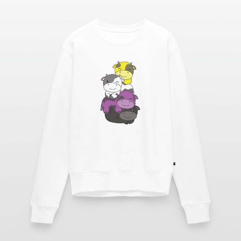 Nonbinary Flag Pride LGBTQ Cute Cow Stack Pull Premium bio Femme