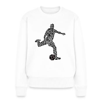 Fußballer Symbole Fußballspieler Jungen Fußball - Frauen Premium Bio Pullover - Weiß - Vorne - Julia (174cm)