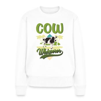 Cow Whisperer Farmer Cattle Breeder Cows - Women's Premium Organic Jumper - white - Front - Julia (174cm)