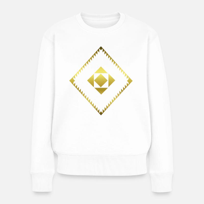 Geometrische Form - Grafik - Abstrakt - Geometrie - Frauen Premium Bio Pullover - Weiß