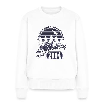 Living legend since 2004 Birthday Sayings - Women's Premium Organic Jumper - white - Front - Julia (174cm)