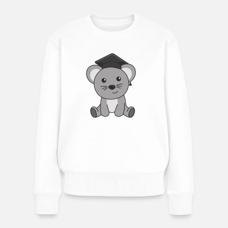 Kids Kindergarten nailed it Maus Graduation - Frauen Premium Bio Pullover - Weiß