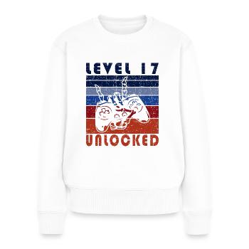 Gamer 17th Birthday Level 17 - Women's Premium Organic Jumper - white - Front - Julia (174cm)