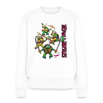 TMNT Mutant Mayhem Team Turtles - Women's Premium Organic Jumper - white - Front - Julia (174cm)
