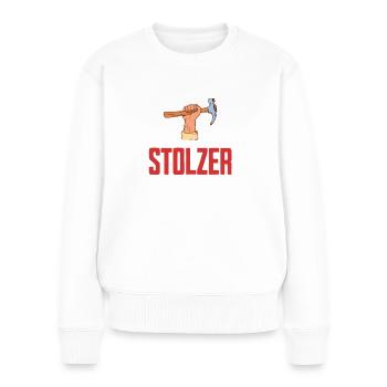 Gesellen Geselle Gesellenbrief Prüfung Handwerker - Frauen Premium Bio Pullover - Weiß - Vorne - Julia (174cm)