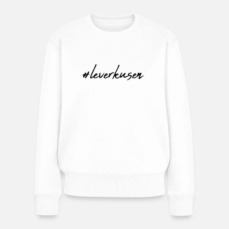 Leverkusen - Frauen Premium Bio Pullover - Weiß