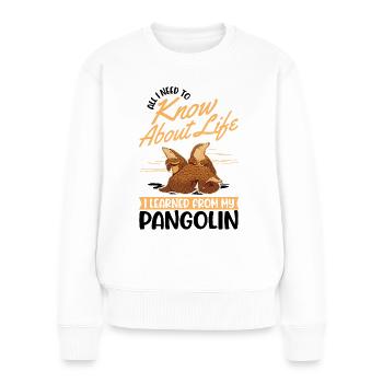 Pangolin Geschenk Schuppentier - Frauen Premium Bio Pullover - Weiß - Vorne - Julia (174cm)
