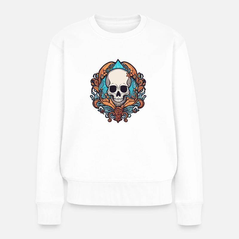 SkullOld - Pull Premium bio Femme - blanc