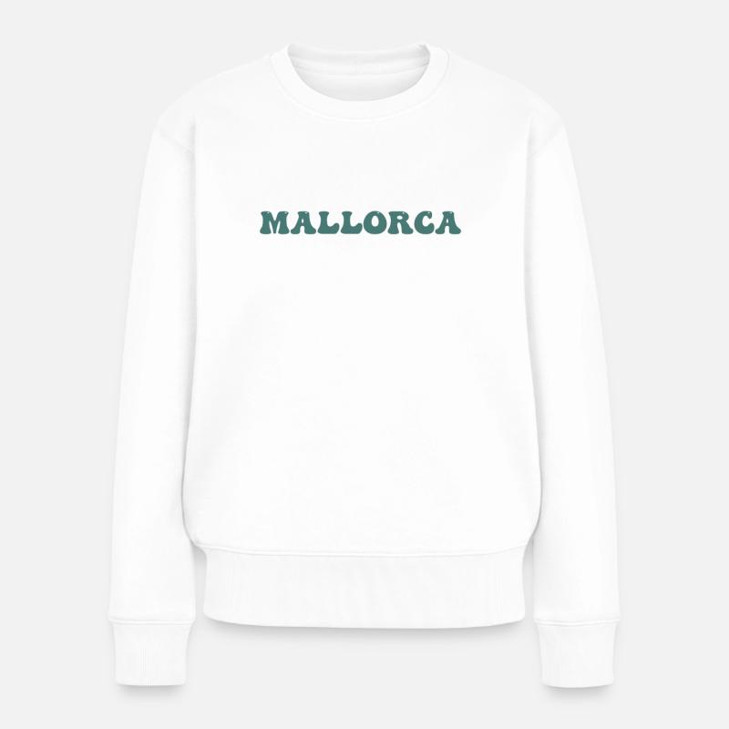 Mallorca - Frauen Premium Bio Pullover - Weiß