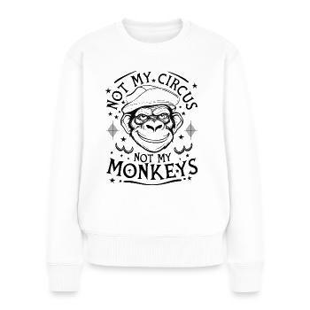Not my monkeys-not my circus - Pull Premium bio Femme - blanc - Devant - Julia (174cm)