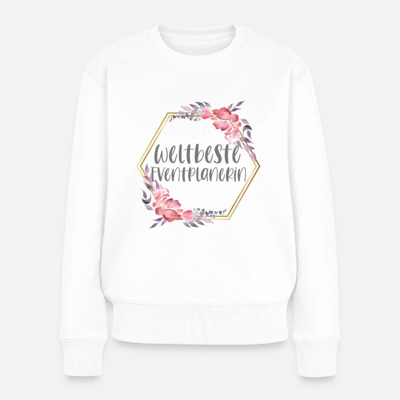 Eventplanerin Events Mädchen Beruf Geschenk - Frauen Premium Bio Pullover - Weiß