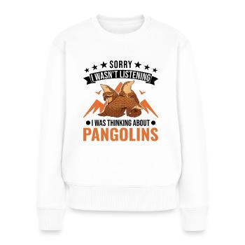 Pangolin Geschenk Schuppentier - Frauen Premium Bio Pullover - Weiß - Vorne - Julia (174cm)