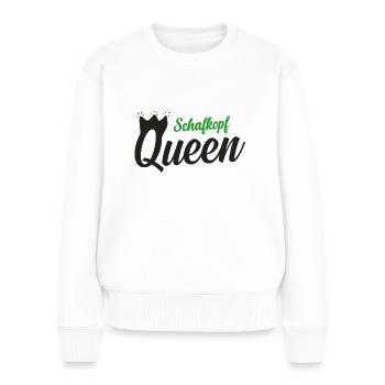 Schafkopf Queen - Frauen Premium Bio Pullover - Weiß - Vorne - Julia (174cm)