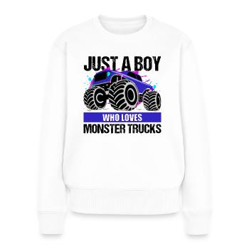 Garçon Monster Truck Passion Cadeau - Pull Premium bio Femme - blanc - Devant - Julia (174cm)