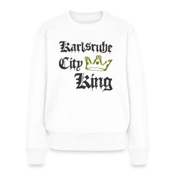Karlsruhe City King - Frauen Premium Bio Pullover - Weiß - Vorne - Julia (174cm)