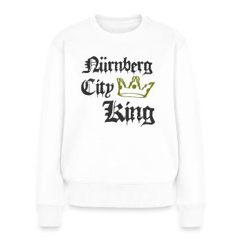 Nürnberg City King - Frauen Premium Bio Pullover - Weiß - Vorne - Julia (174cm)
