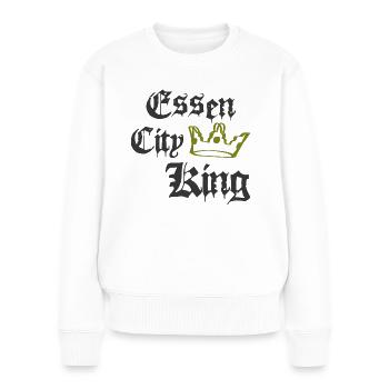 Essen City King - Frauen Premium Bio Pullover - Weiß - Vorne - Julia (174cm)