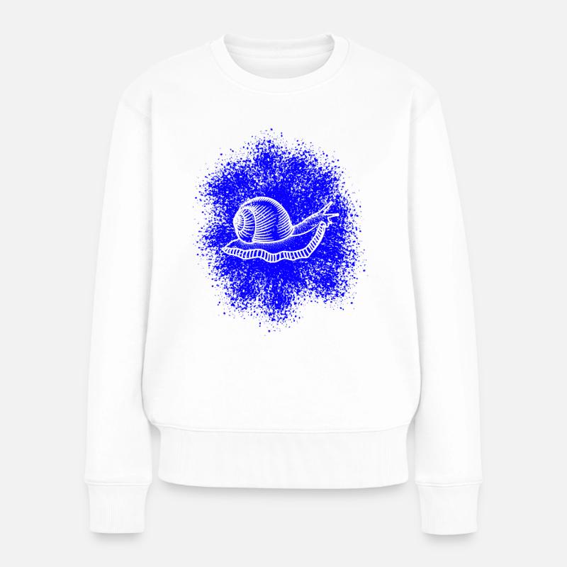 Snail with snail shell - Women's Premium Organic Jumper - white