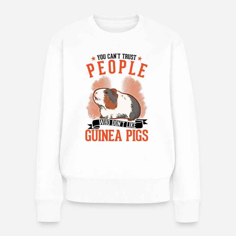 Cochon d’Inde cadeau cochon d’Inde - Pull Premium bio Femme - blanc