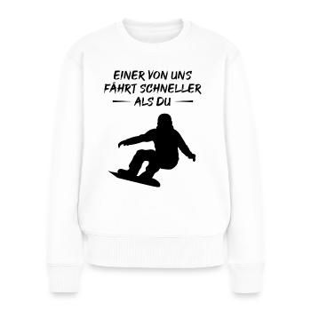 Fast Boarder - Gift - Women's Premium Organic Jumper - white - Front - Julia (174cm)