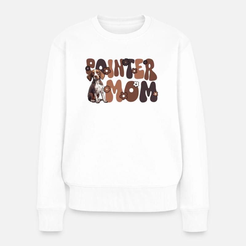 Pointer Groovy Pointer Mom - Frauen Premium Bio Pullover - Weiß