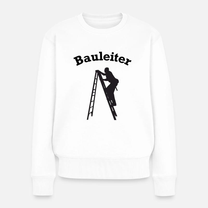 Bauleiter Baustelle Baustellen lustig - Frauen Premium Bio Pullover - Weiß