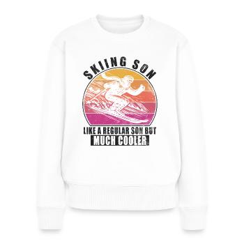 Skifahrer | Ski Skier Skiurlaub Skifahren Geschenk - Frauen Premium Bio Pullover - Weiß - Vorne - Julia (174cm)
