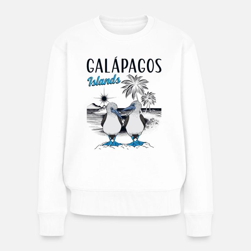 Galapagos Islands - Frauen Premium Bio Pullover - Weiß