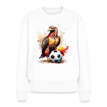 Eagle Football Colorful Germany Animal Design Print - Women's Premium Organic Jumper - white - Front - Julia (174cm)