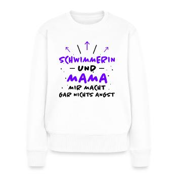 Schwimmerin Spruch Schwimmen Schwimmerin Geschenk - Frauen Premium Bio Pullover - Weiß - Vorne - Julia (174cm)