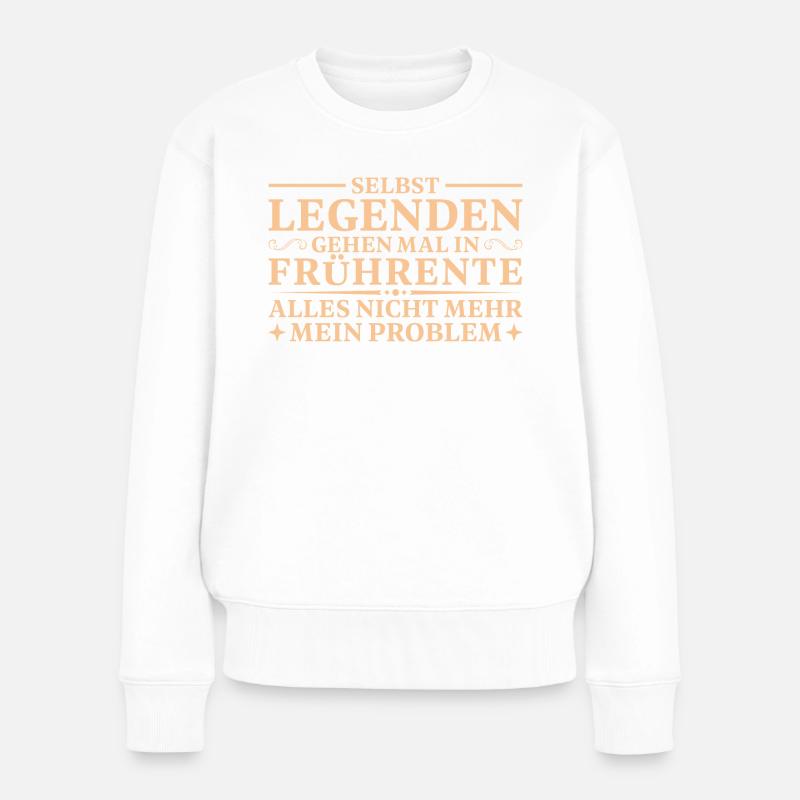 Altersteilzeit Selbst Legenden gehen in Frührente - Frauen Premium Bio Pullover - Weiß