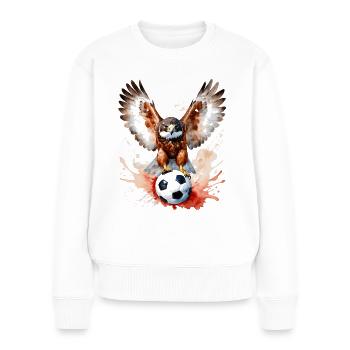 Turul Football Colorful Hungary Animal Design Print - Women's Premium Organic Jumper - white - Front - Julia (174cm)