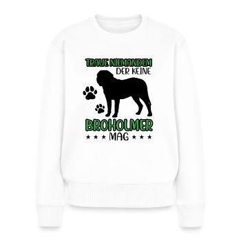 Broholmer trusts no one Broholmer - Women's Premium Organic Jumper - white - Front - Julia (174cm)