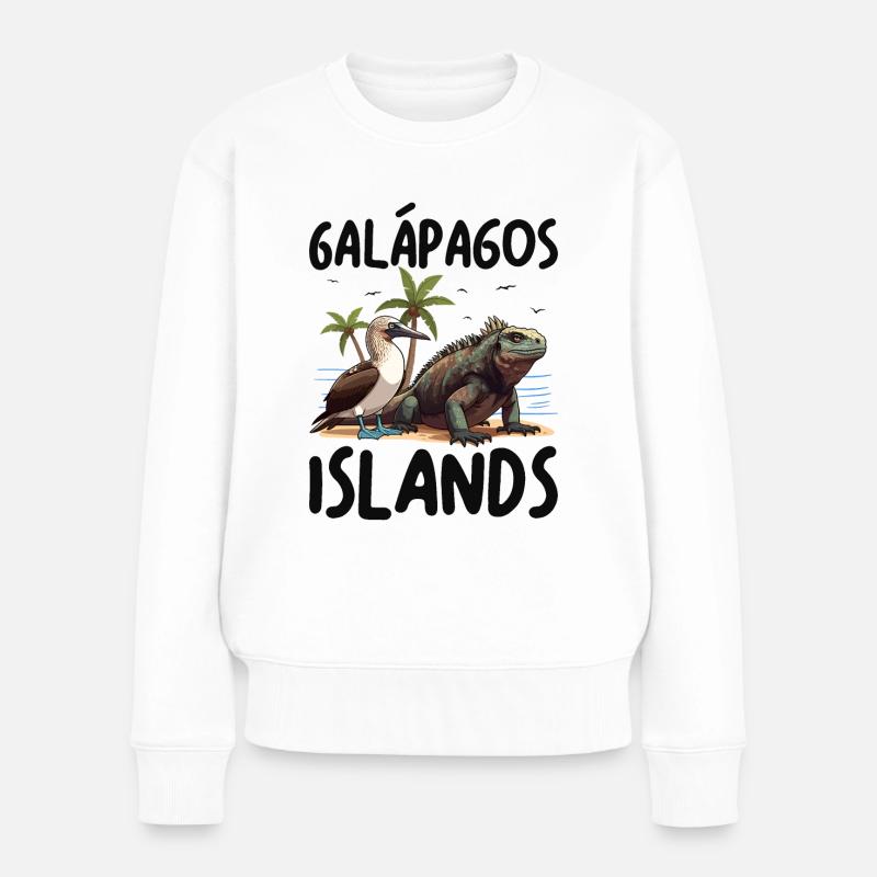 Galapagos Islands - Frauen Premium Bio Pullover - Weiß