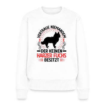 Harzer Fuchs Habe einen Altdeutscher Hütehund - Frauen Premium Bio Pullover - Weiß - Vorne - Julia (174cm)