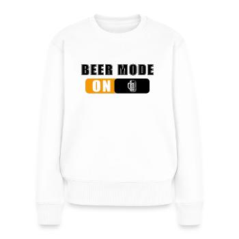 bier modus - Frauen Premium Bio Pullover - Weiß - Vorne - Julia (174cm)