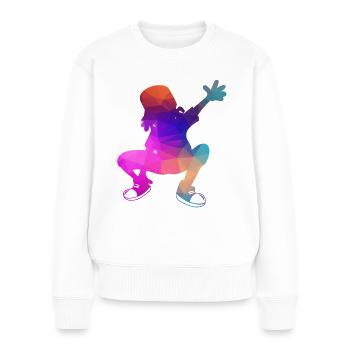 Breakdance Danse Breakdancer Garçons Breakdancer - Pull Premium bio Femme - blanc - Devant - Julia (174cm)