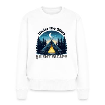 Camping Campsite Camping Camper Nature Stars - Pull Premium bio Femme - blanc - Devant - Julia (174cm)