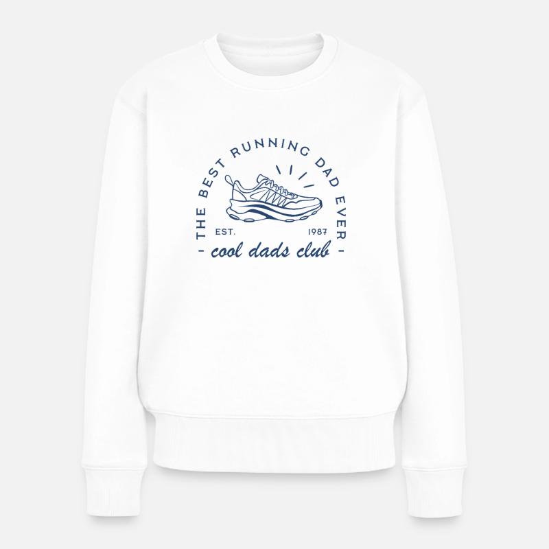 Papa run running le meilleur coureur course à pied - Pull Premium bio Femme - blanc