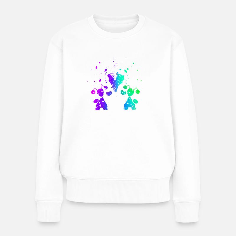 ANTIEN - take a heart - Frauen Premium Bio Pullover - Weiß