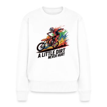 Motocross: Dreckige Leidenschaft - Frauen Premium Bio Pullover - Weiß - Vorne - Julia (174cm)
