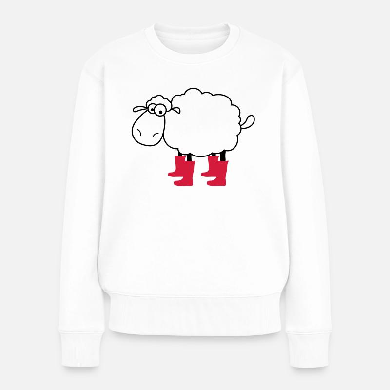 sheep - Women's Premium Organic Jumper - white