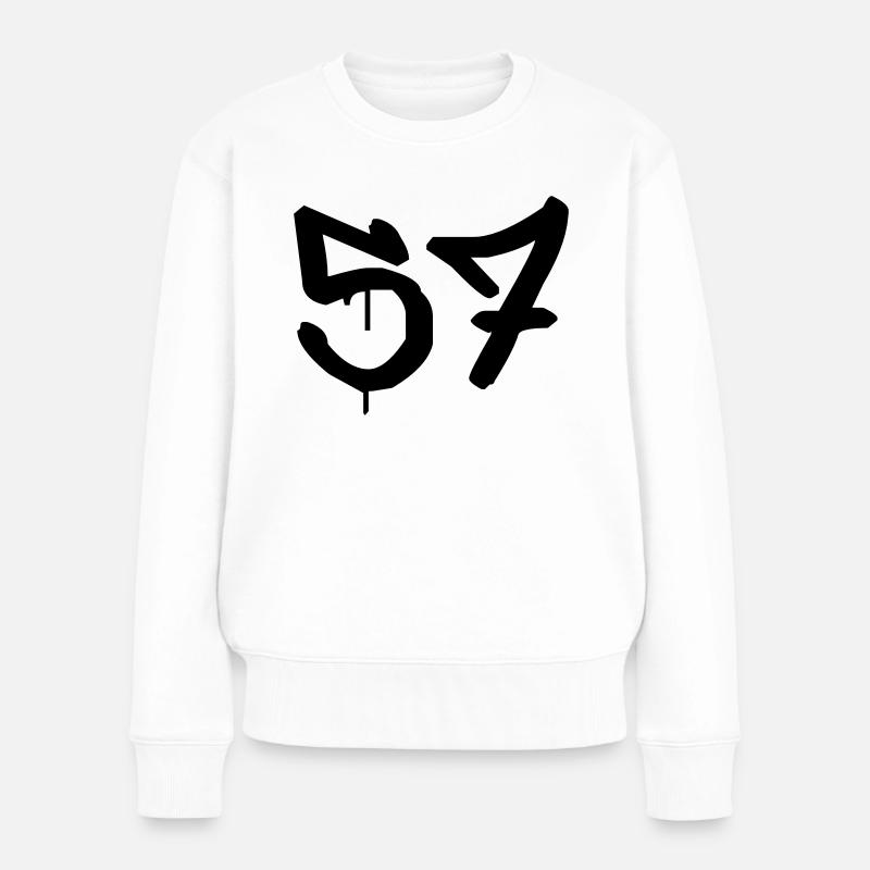 Graffiti: 57 - Pull Premium bio Femme - blanc