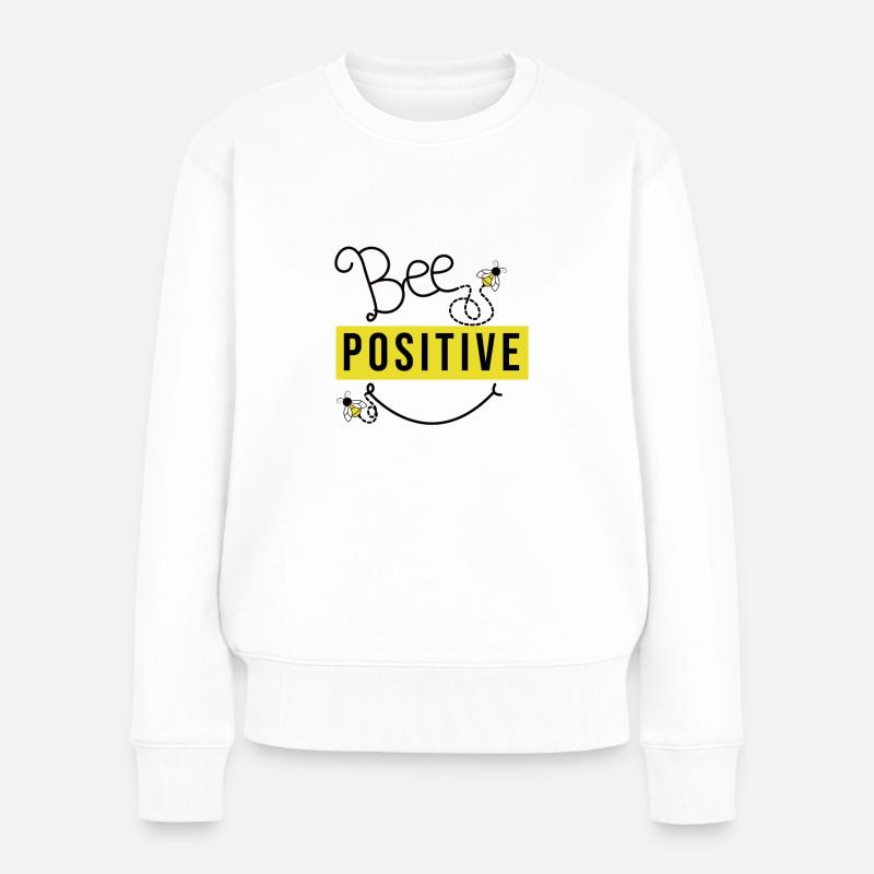 Bee Positive - Pull Premium bio Femme - blanc