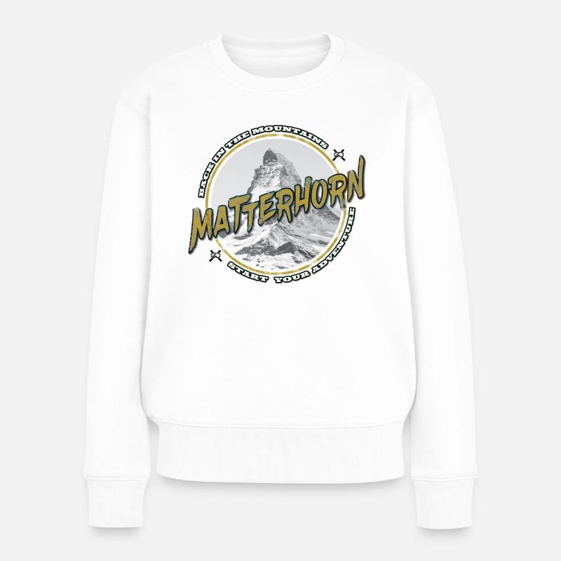 Matterhorn - Frauen Premium Bio Pullover - Weiß