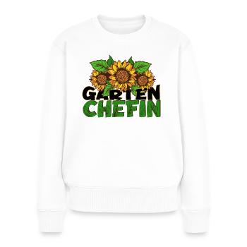 Garten Chefin - Frauen Premium Bio Pullover - Weiß - Vorne - Julia (174cm)