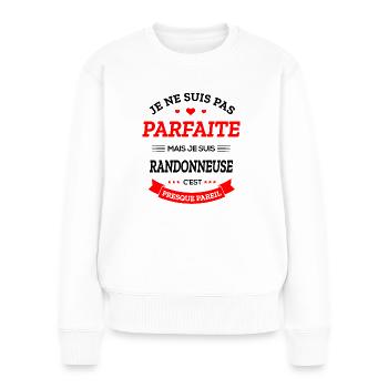 RANDONNEUSE PARFAITE - Pull Premium bio Femme - blanc - Devant - Julia (174cm)
